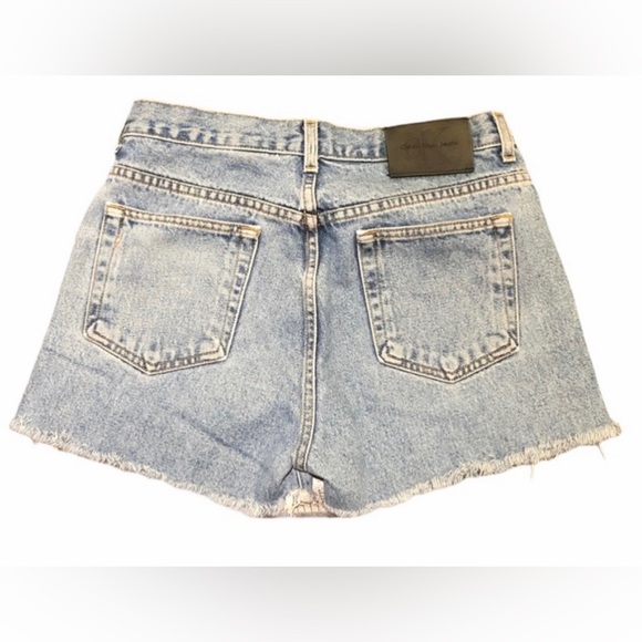 Vintage Calvin Klein High Rise Button Fly Cut-Off Raw Hem Denim Shorts Size 7 - Picture 6 of 7
